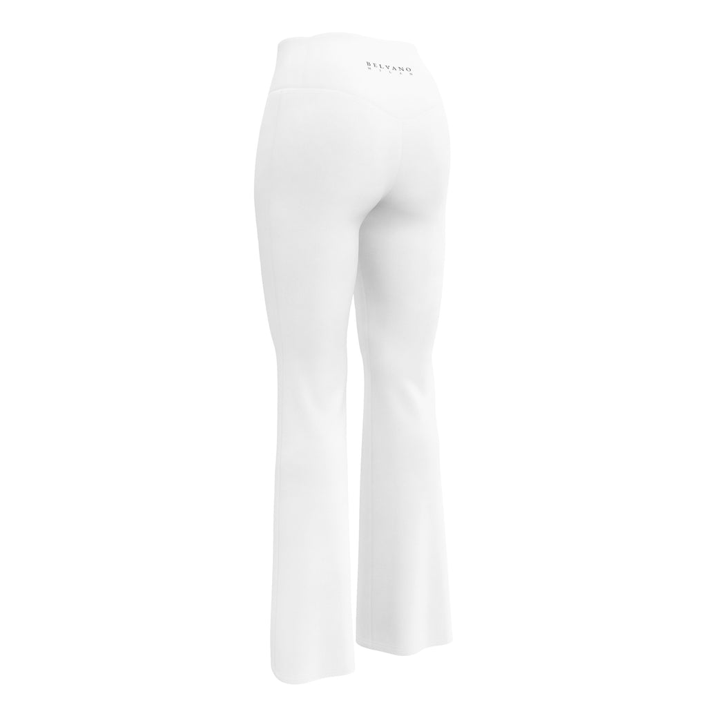 White Flare leggings - BELVANO Milan