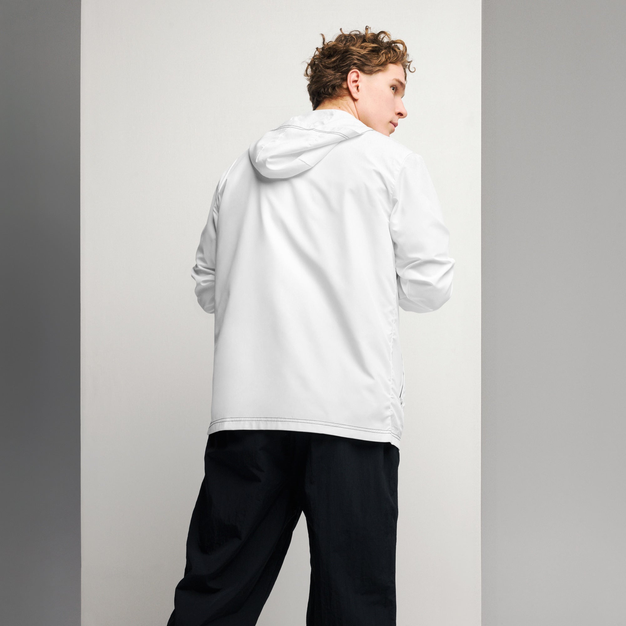 Black/White Men’s windbreaker - BELVANO Milan