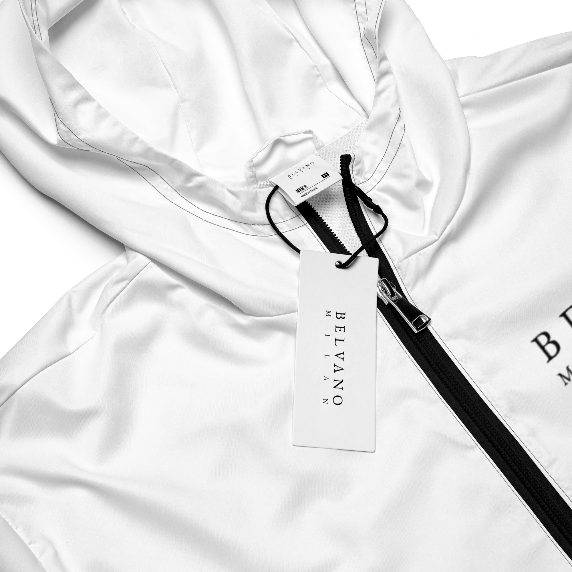 Black/White Men’s windbreaker - BELVANO Milan