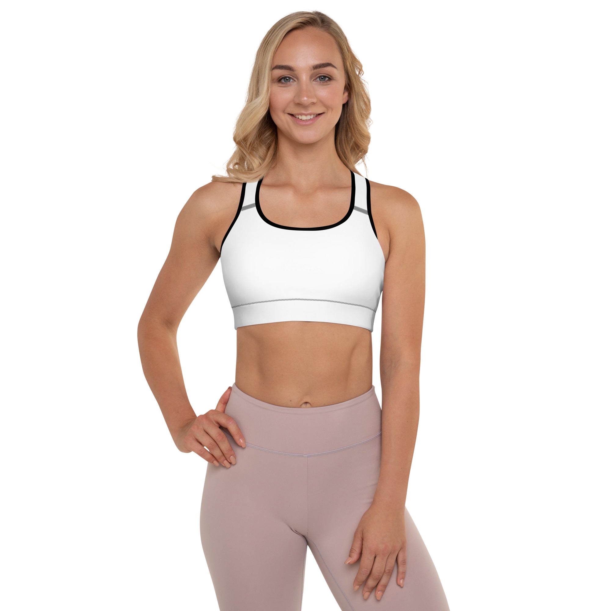 White Padded Sports Bra - BELVANO Milan