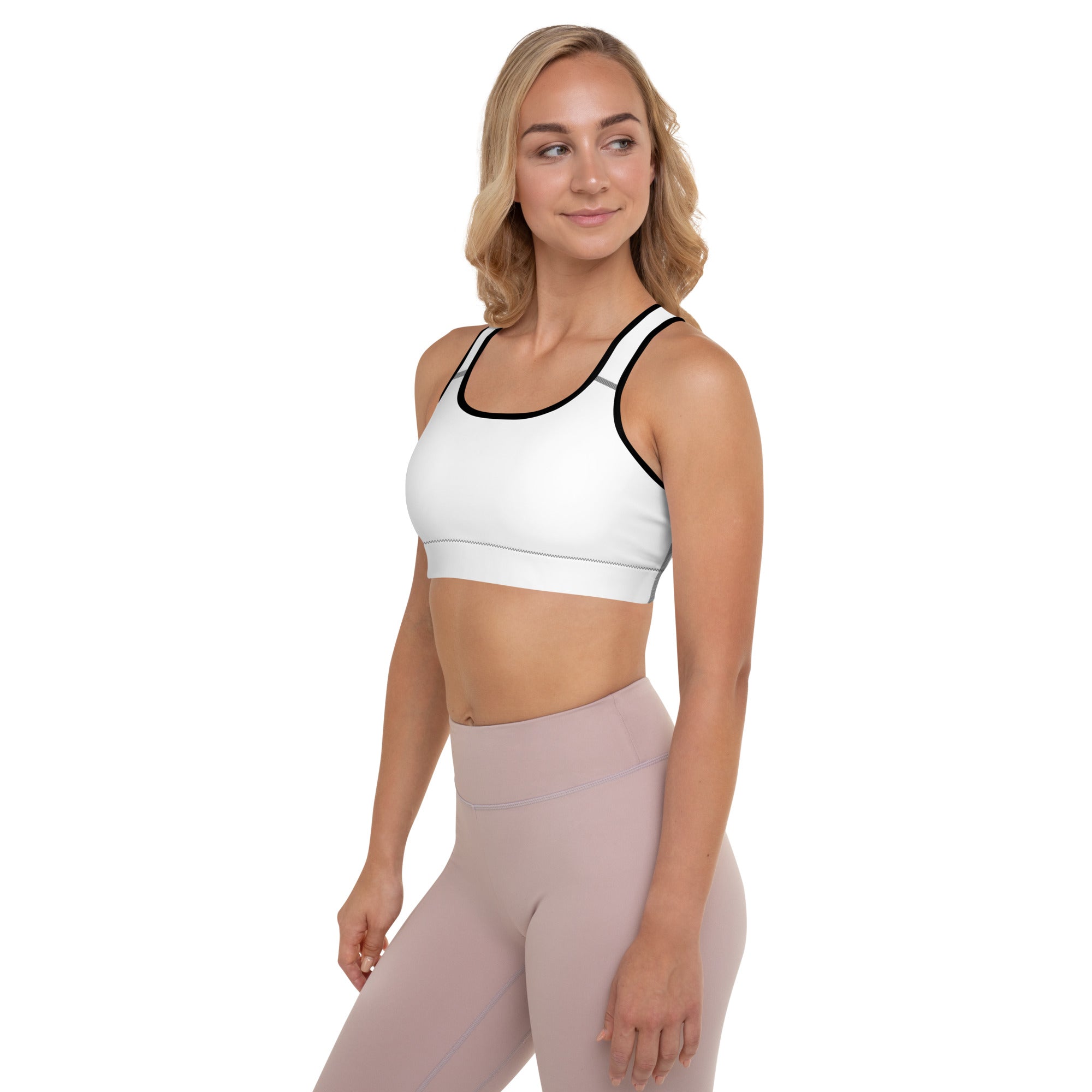 White Padded Sports Bra - BELVANO Milan