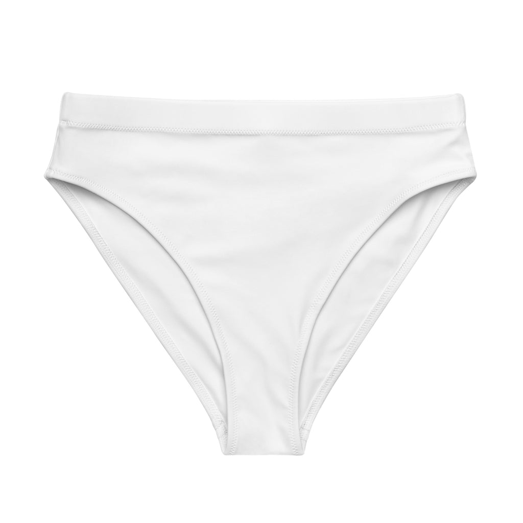 White Recycled high-waisted bikini bottom - BELVANO Milan