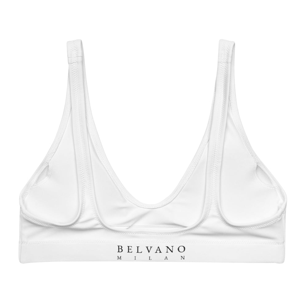 White Recycled padded bikini top - BELVANO Milan