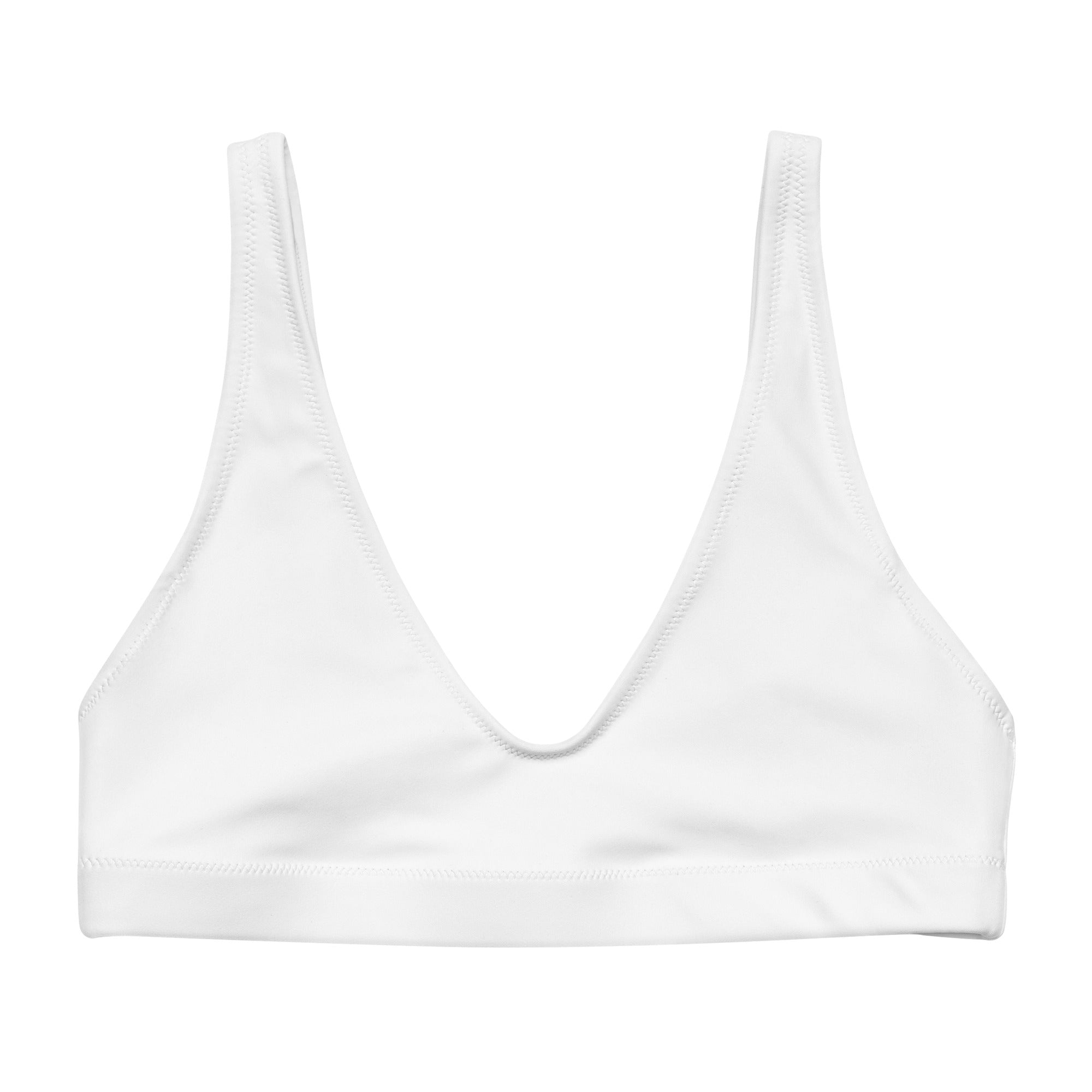 White Recycled padded bikini top - BELVANO Milan