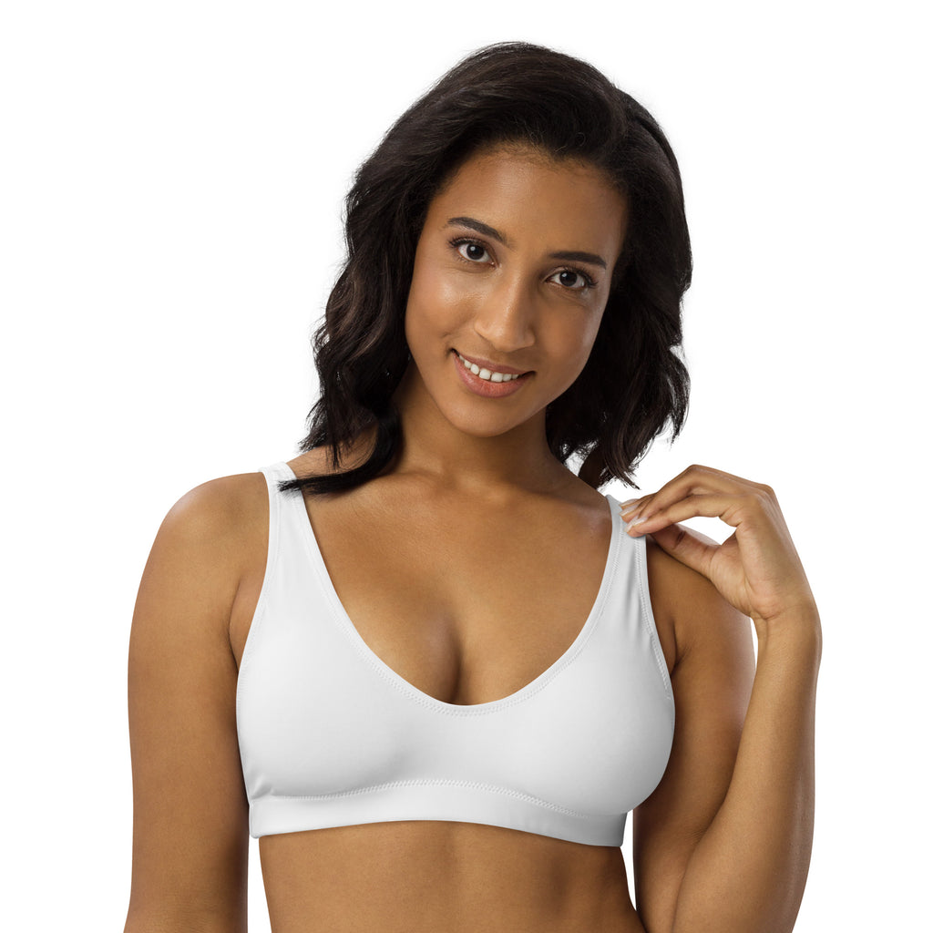 White Recycled padded bikini top - BELVANO Milan