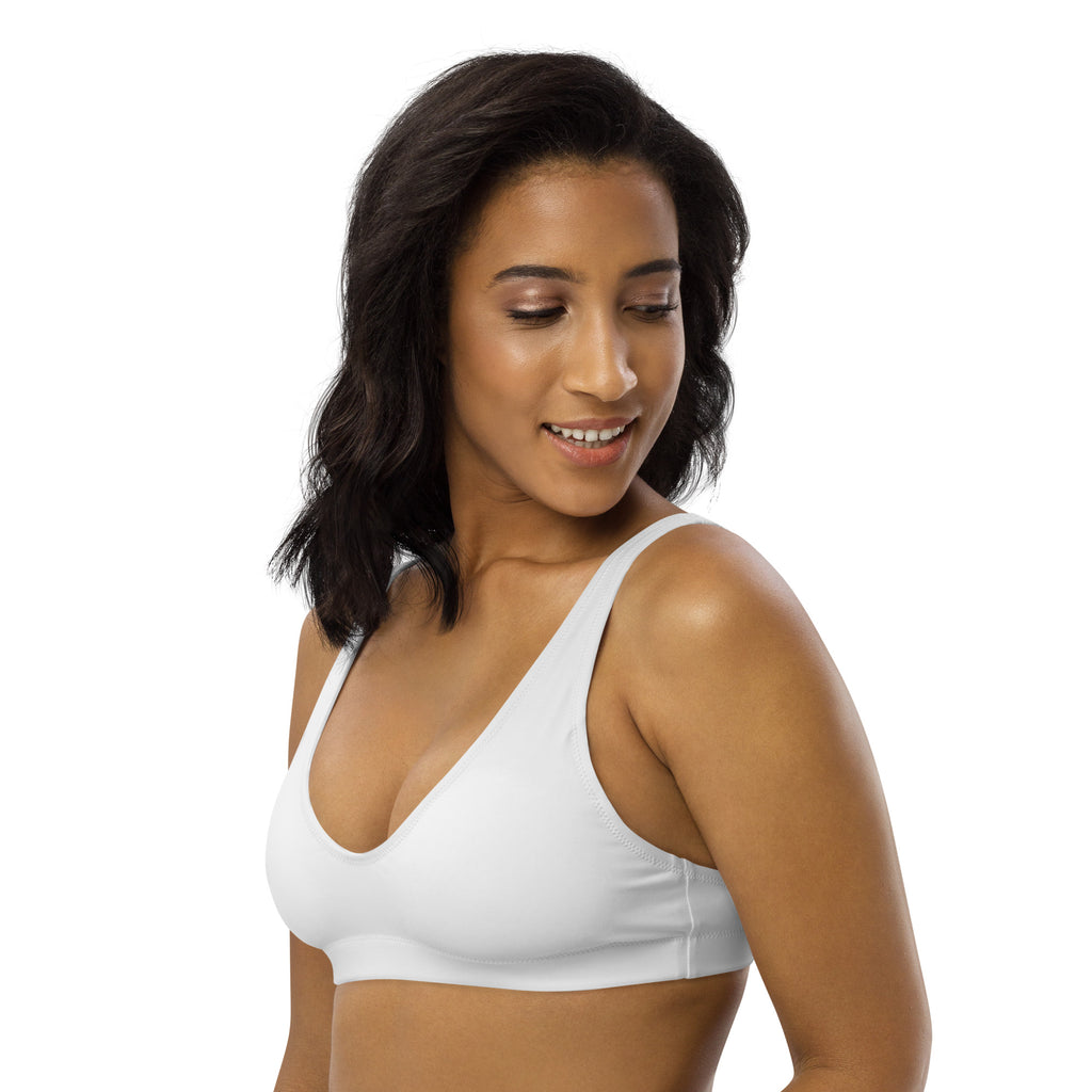 White Recycled padded bikini top - BELVANO Milan