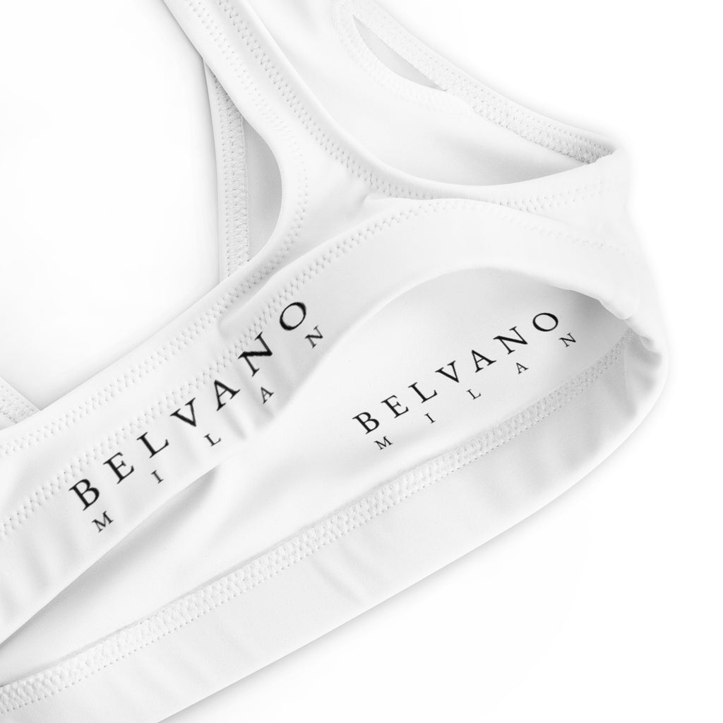 White Recycled padded bikini top - BELVANO Milan