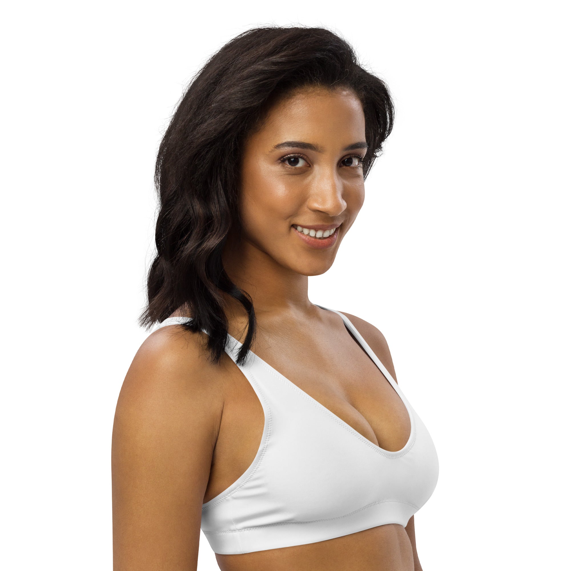White Recycled padded bikini top - BELVANO Milan