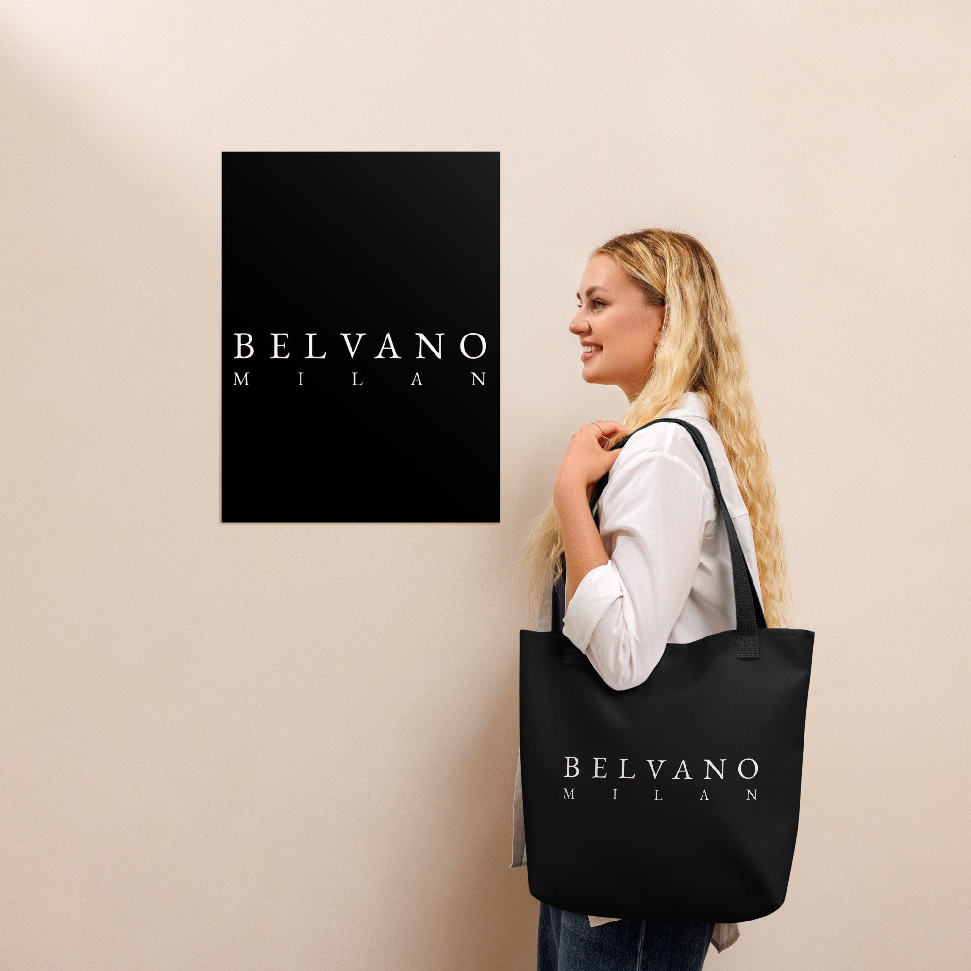 Black Tote bag - BELVANO Milan