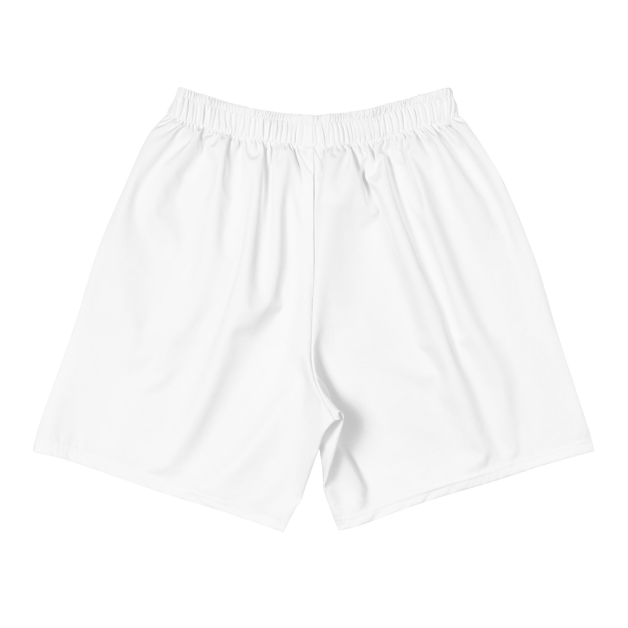 White All-Over Print Unisex Athletic Long Shorts - BELVANO Milan