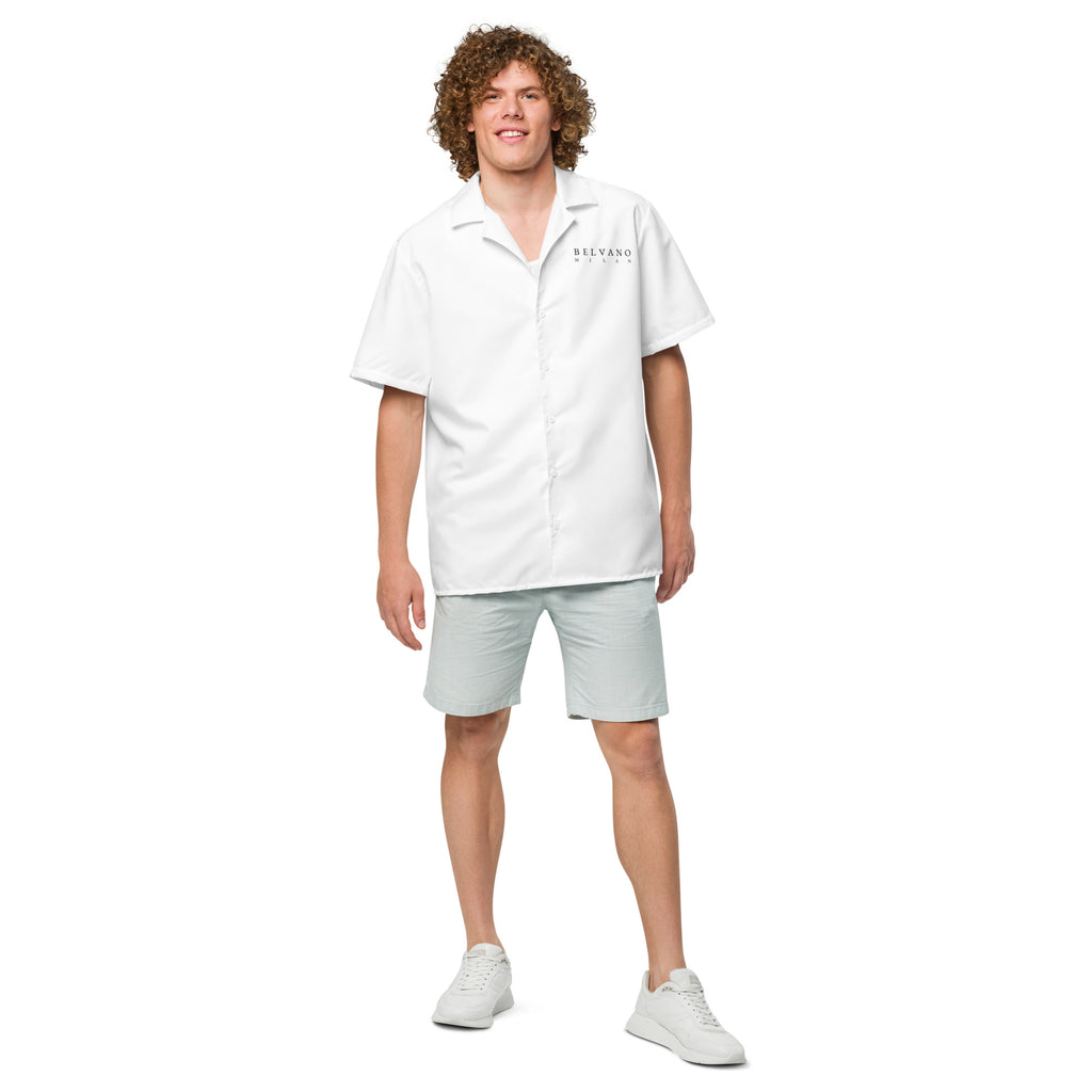White Unisex button shirt - BELVANO Milan