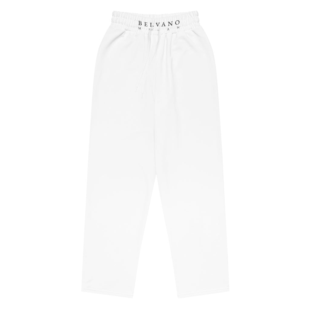 White Wide-leg joggers - BELVANO Milan
