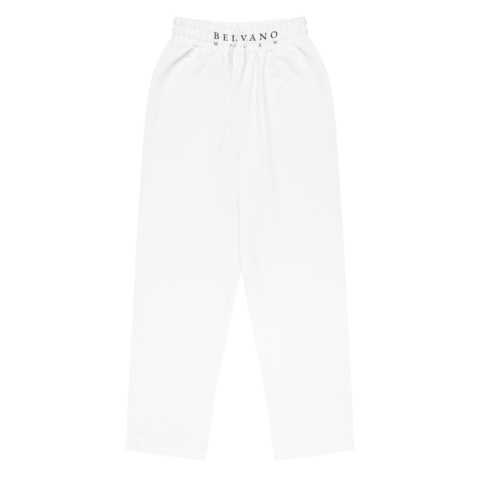 White Wide-leg joggers - BELVANO Milan