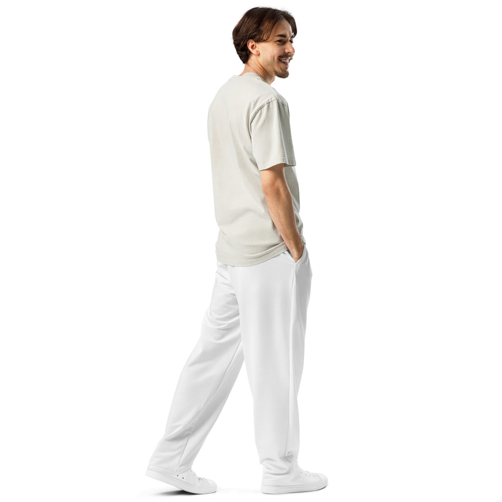 White Wide-leg joggers - BELVANO Milan