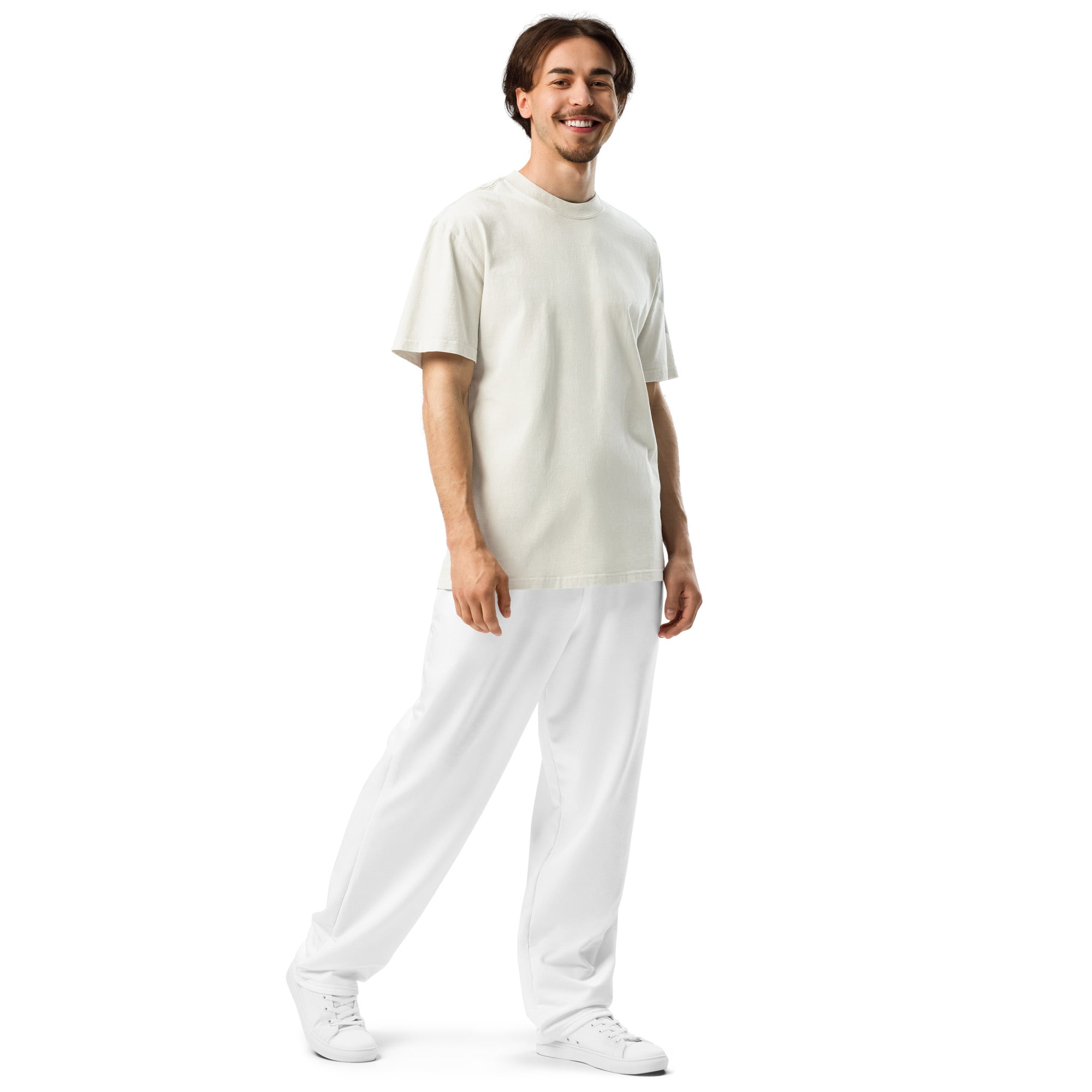 White Wide-leg joggers - BELVANO Milan