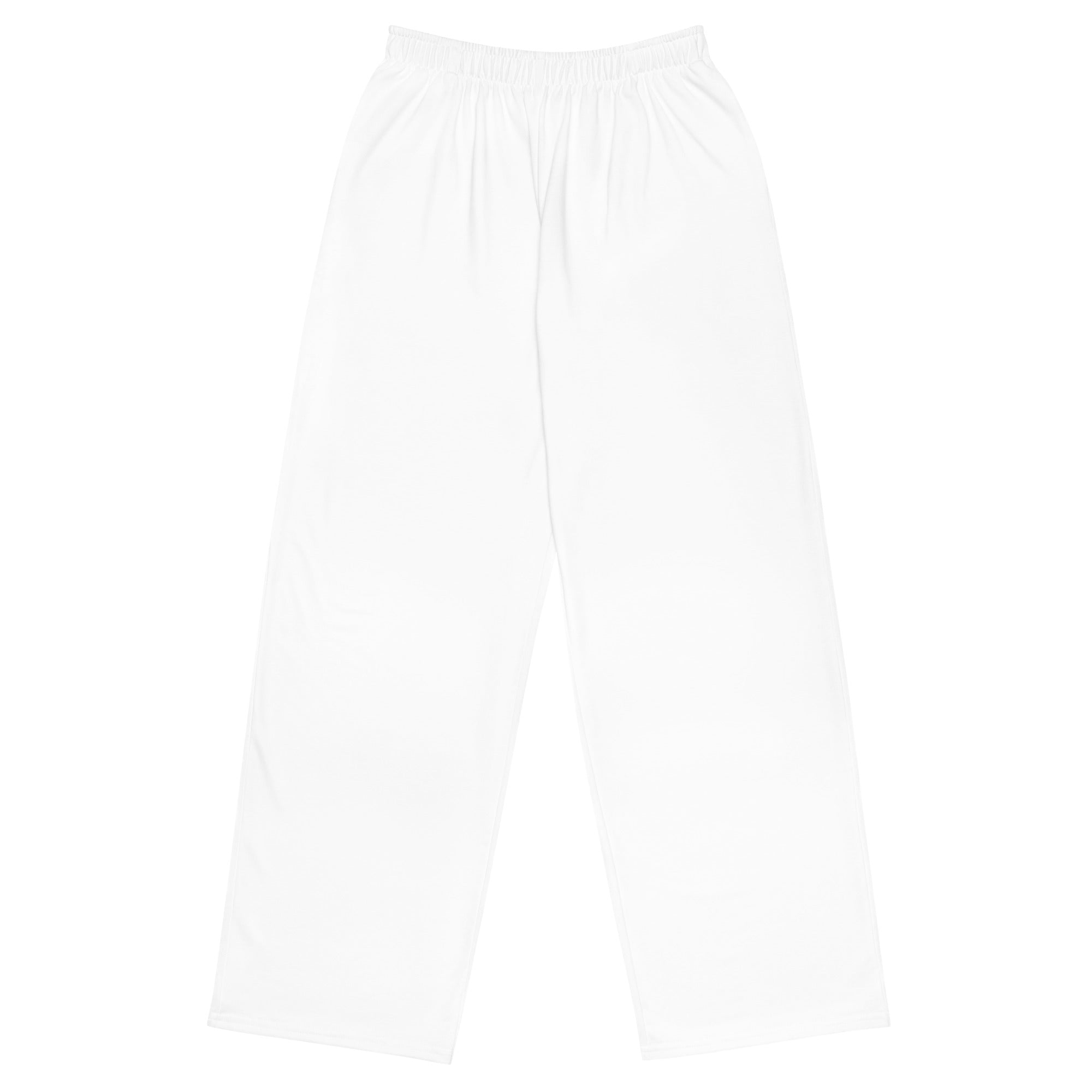 White All-over print unisex wide-leg pants - BELVANO Milan