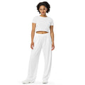 White All-over print unisex wide-leg pants - BELVANO Milan
