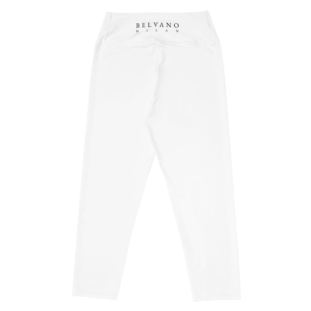 White Yoga Capri Leggings - BELVANO Milan