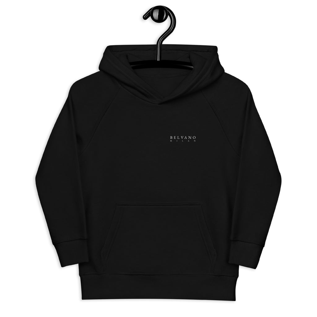 Black kids eco hoodie — BELVANO Milan
