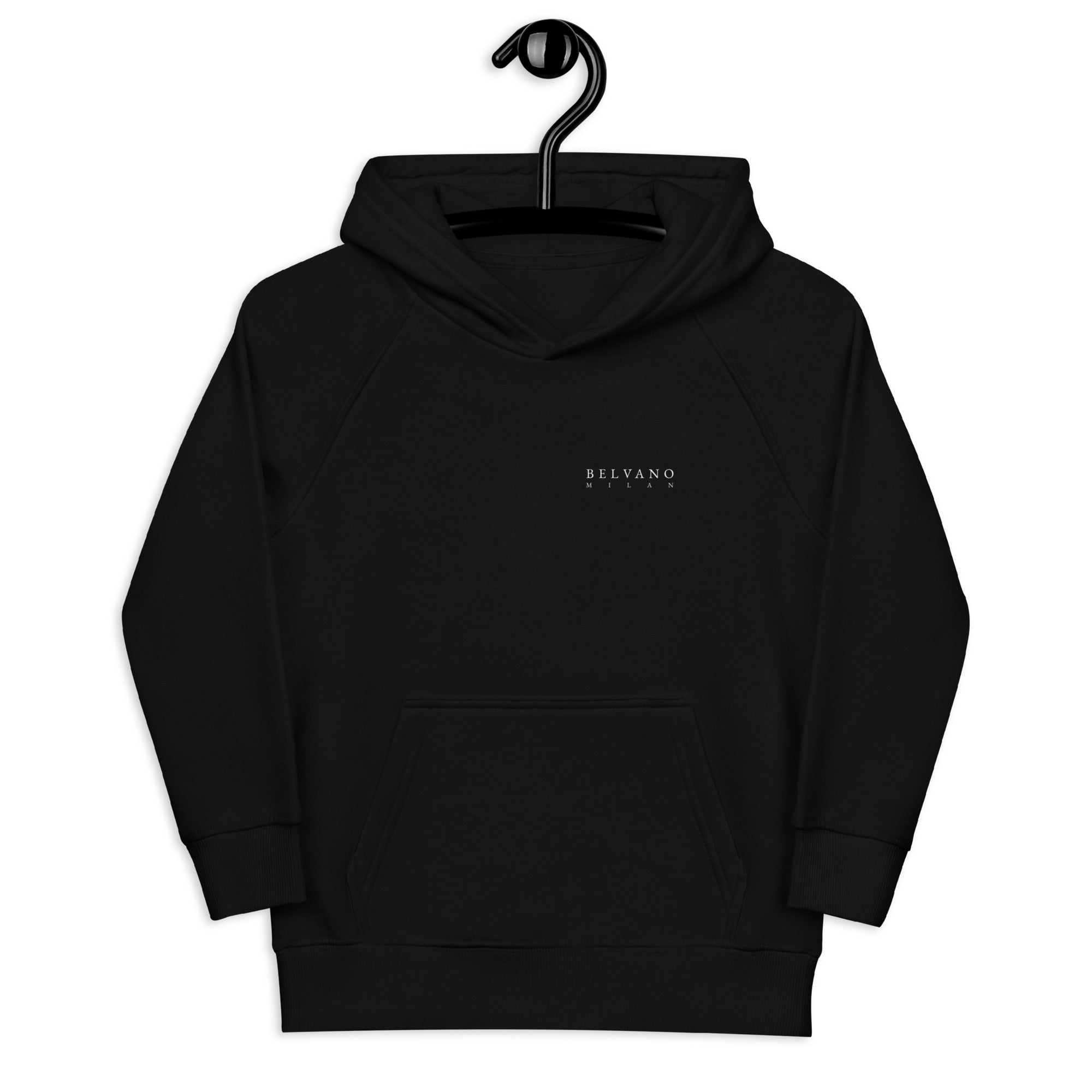 Black kids eco hoodie — BELVANO Milan
