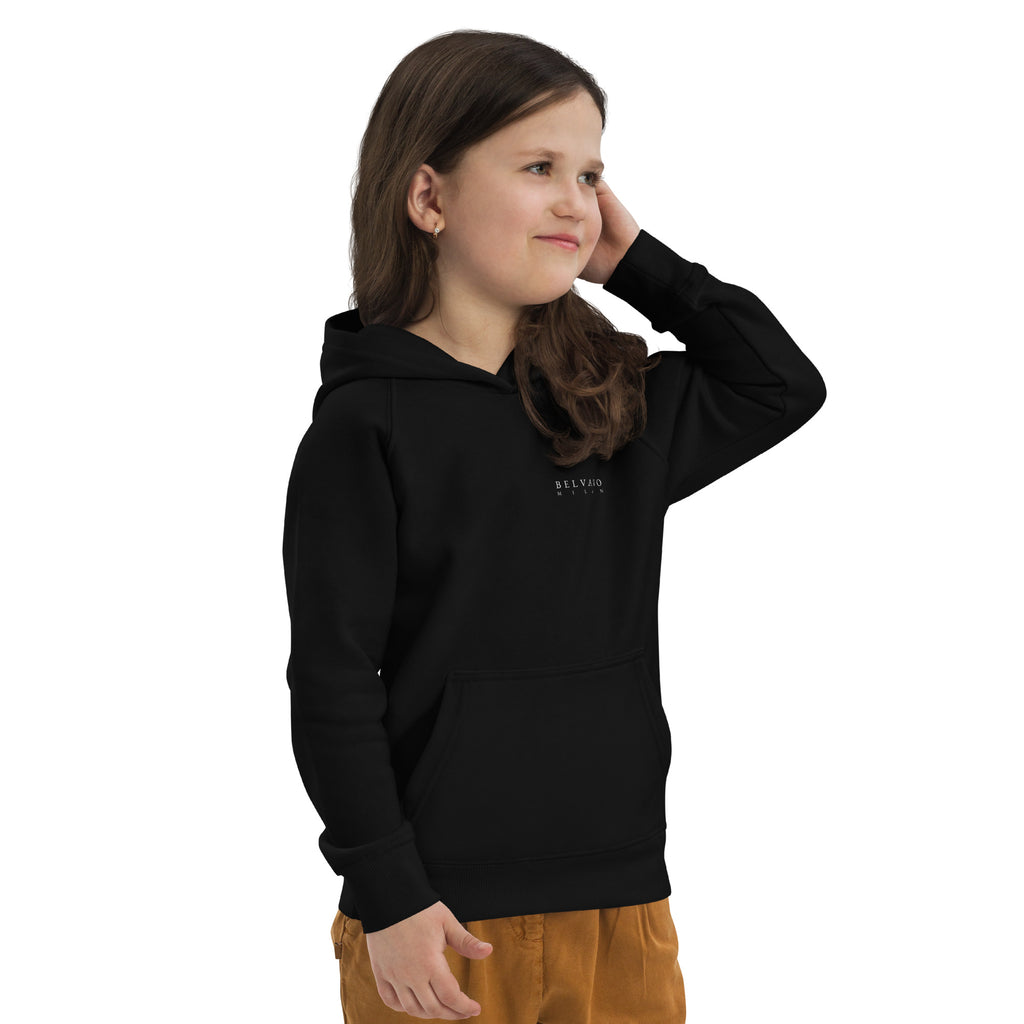 Black kids eco hoodie — BELVANO Milan
