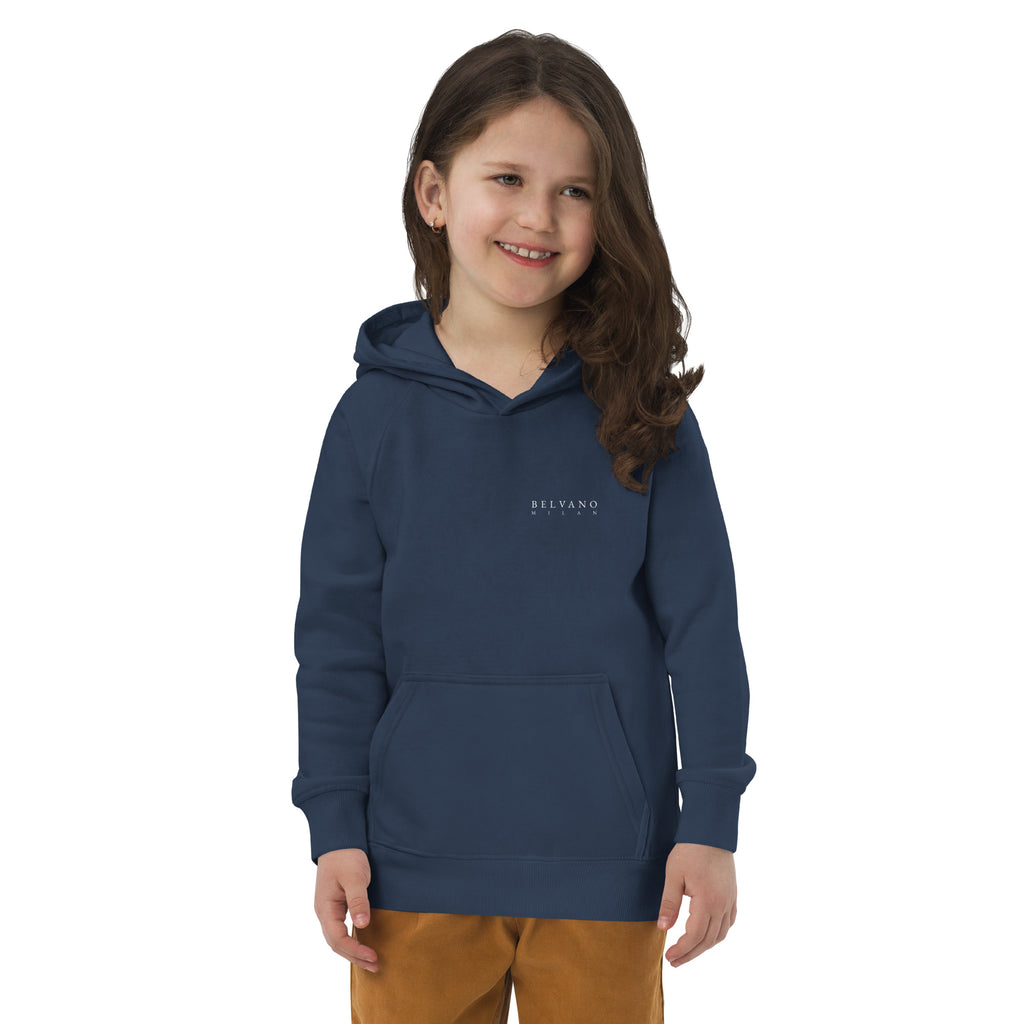 French Navy kids eco hoodie — BELVANO Milan
