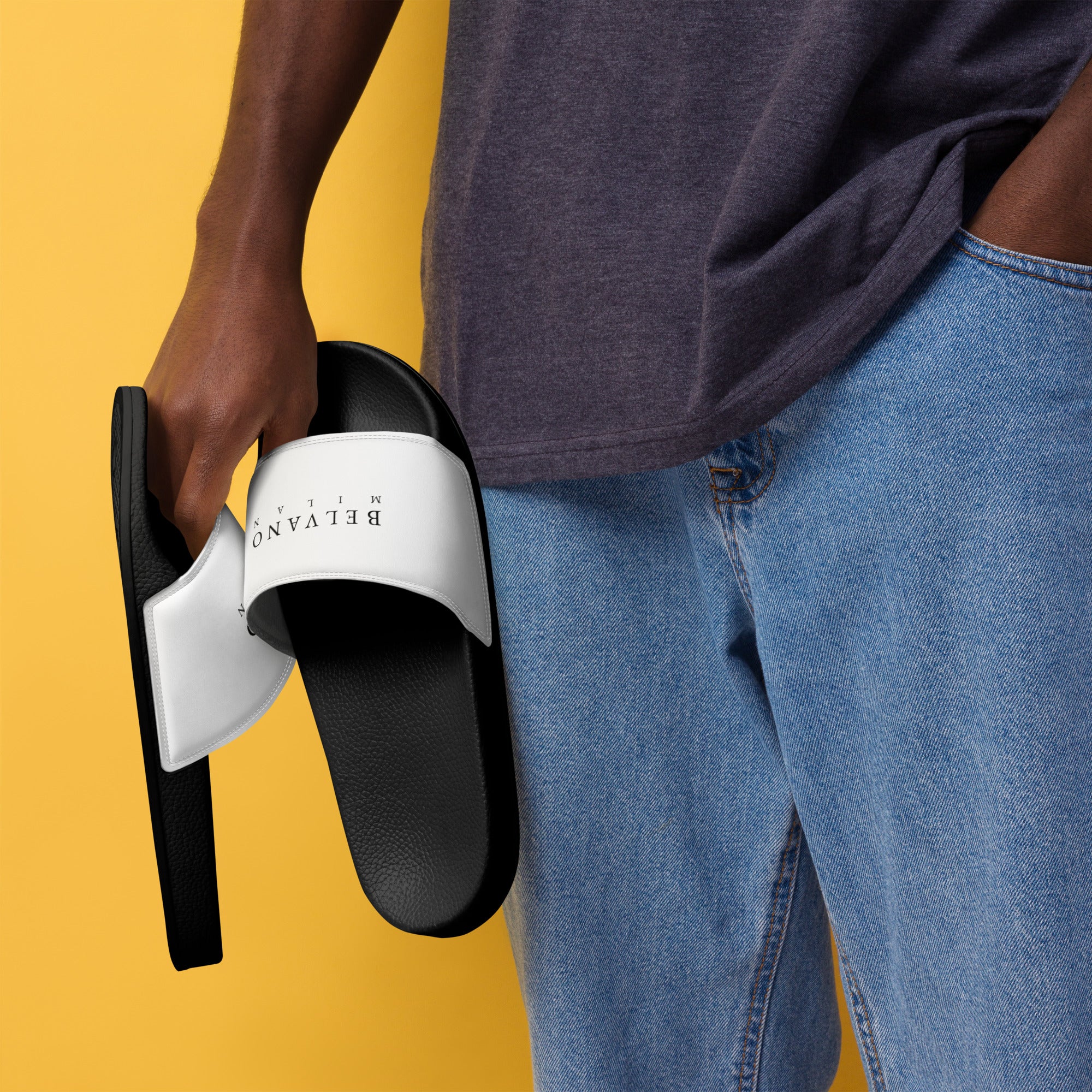 Black Men’s slides - BELVANO Milan