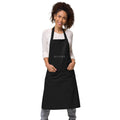 Black Organic cotton apron - BELVANO Milan