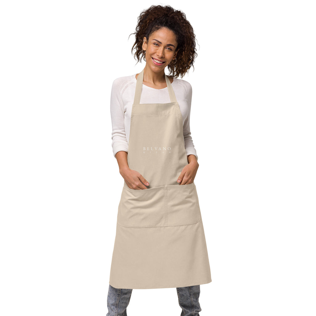 Bej Organic cotton apron - BELVANO Milan
