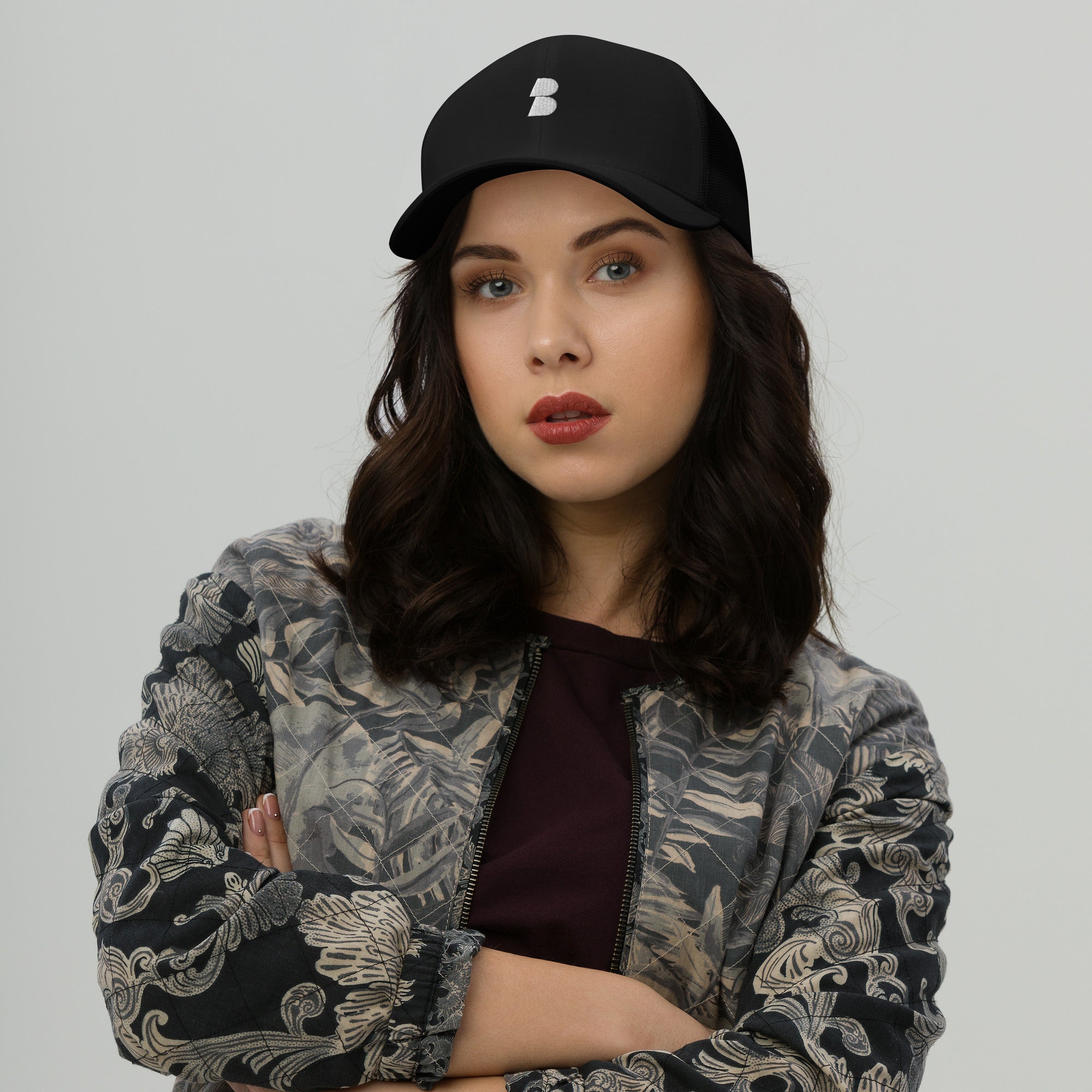 Black Trucker Cap - BELVANO Milan