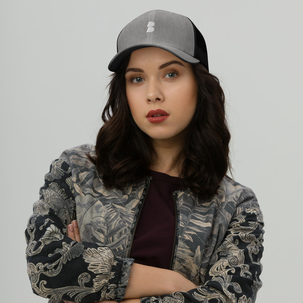 Heather/ Black  Trucker Cap - BELVANO Milan