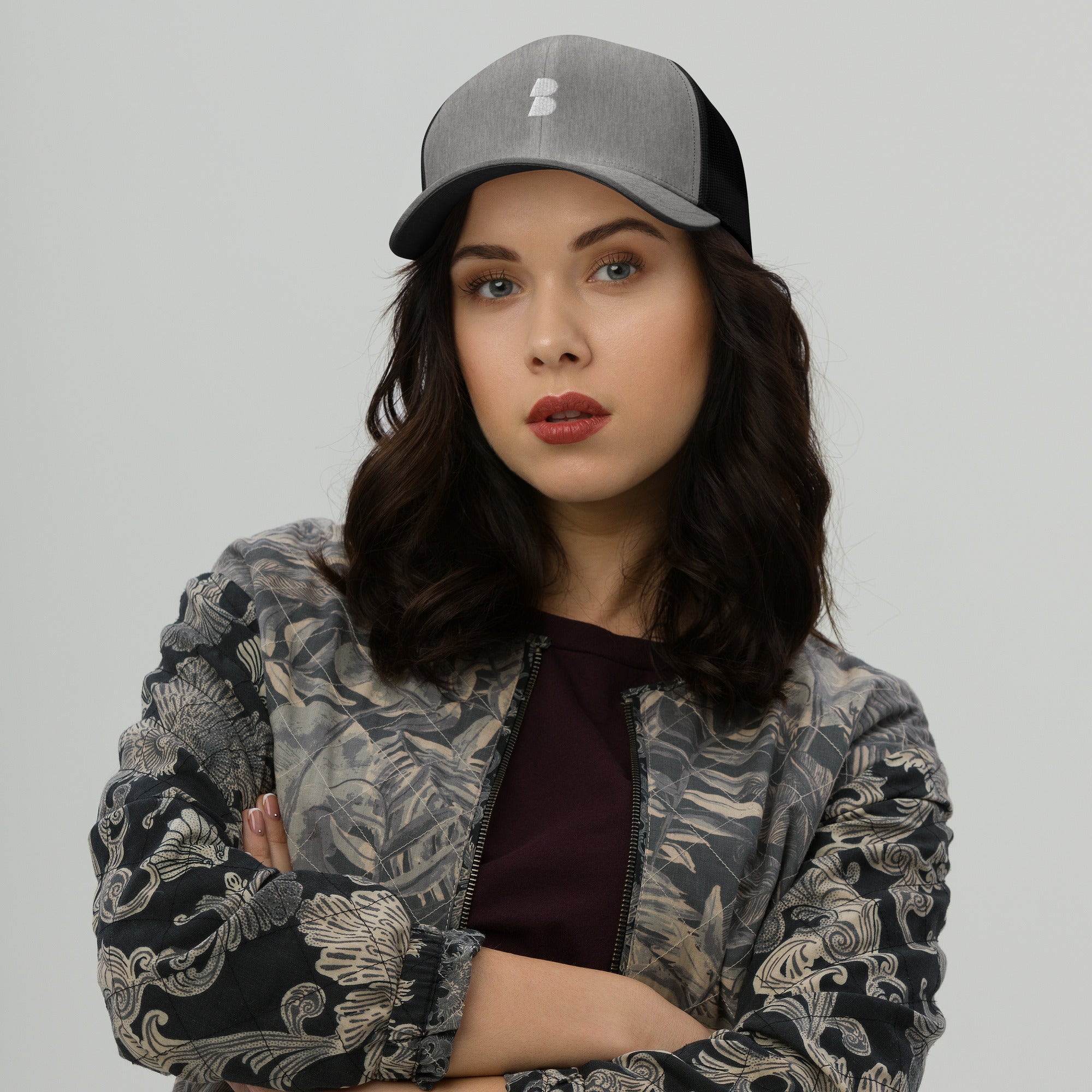 Heather/ Black  Trucker Cap - BELVANO Milan