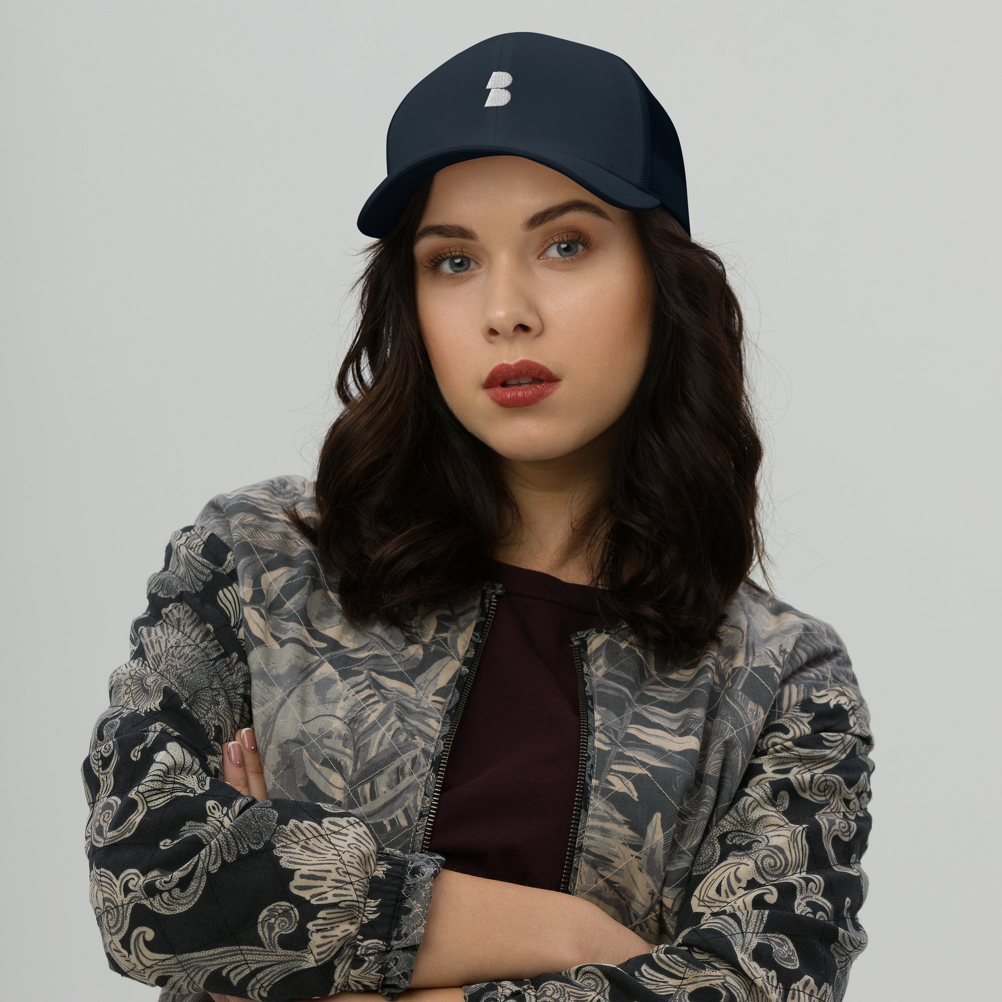 Navy Trucker Cap - BELVANO Milan