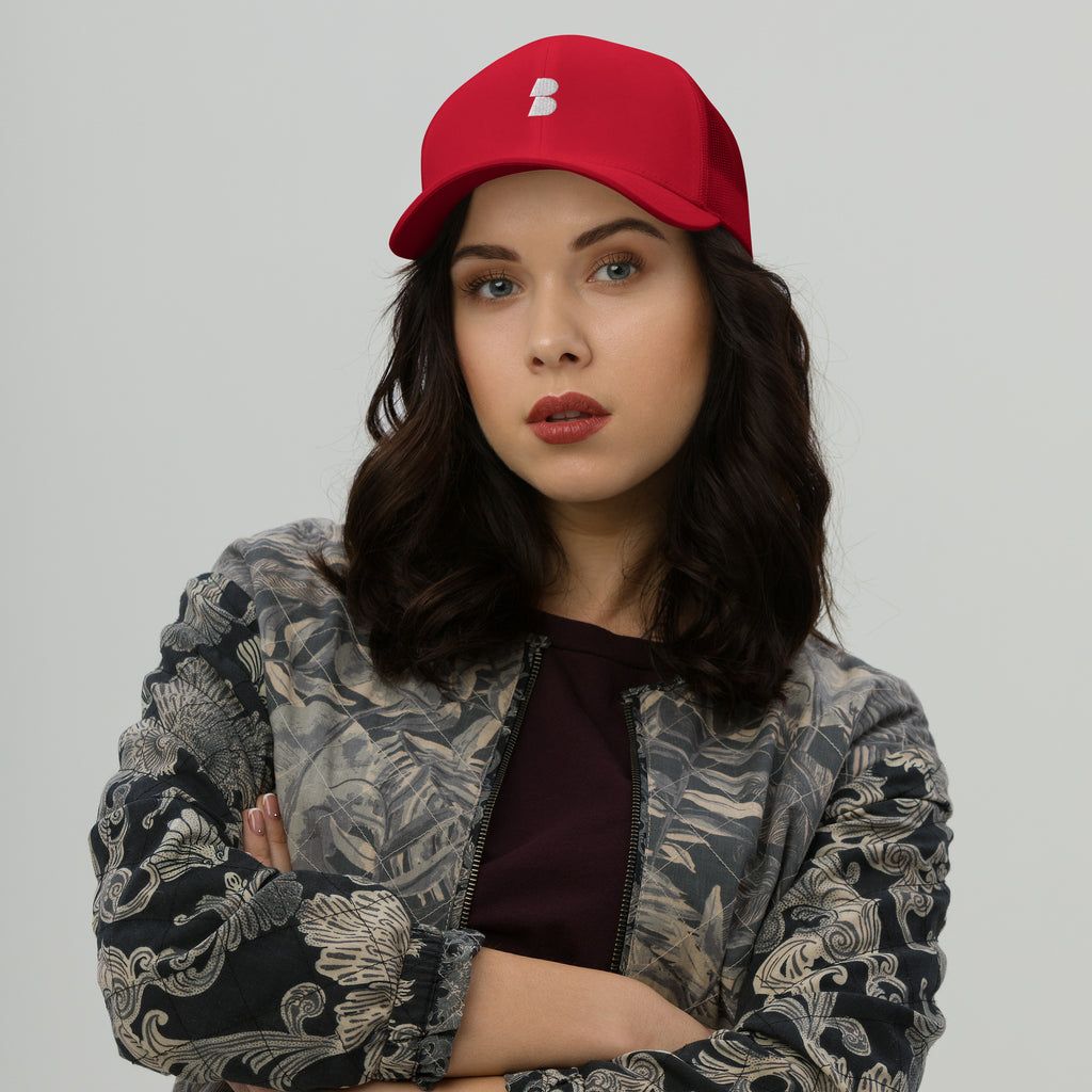 Red Trucker Cap - BELVANO Milan