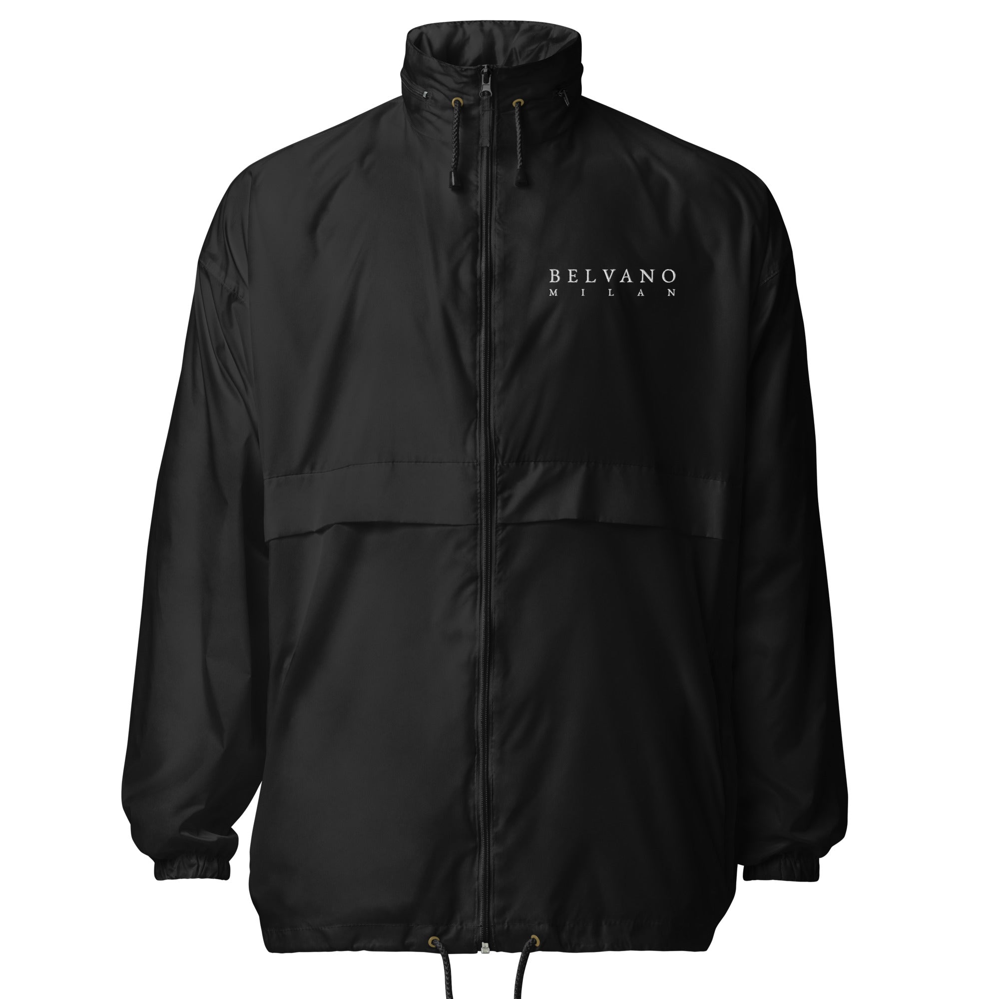 Black Unisex windbreaker - BELVANO Milan