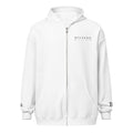 White Unisex heavy blend zip hoodie - BELVANO Milan