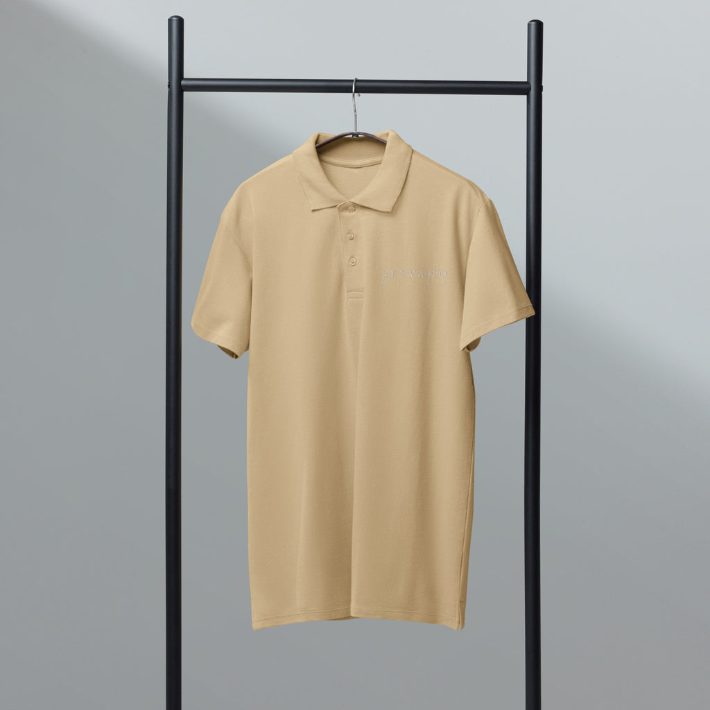 Sand Premium pique polo shirt - BELVANO Milan