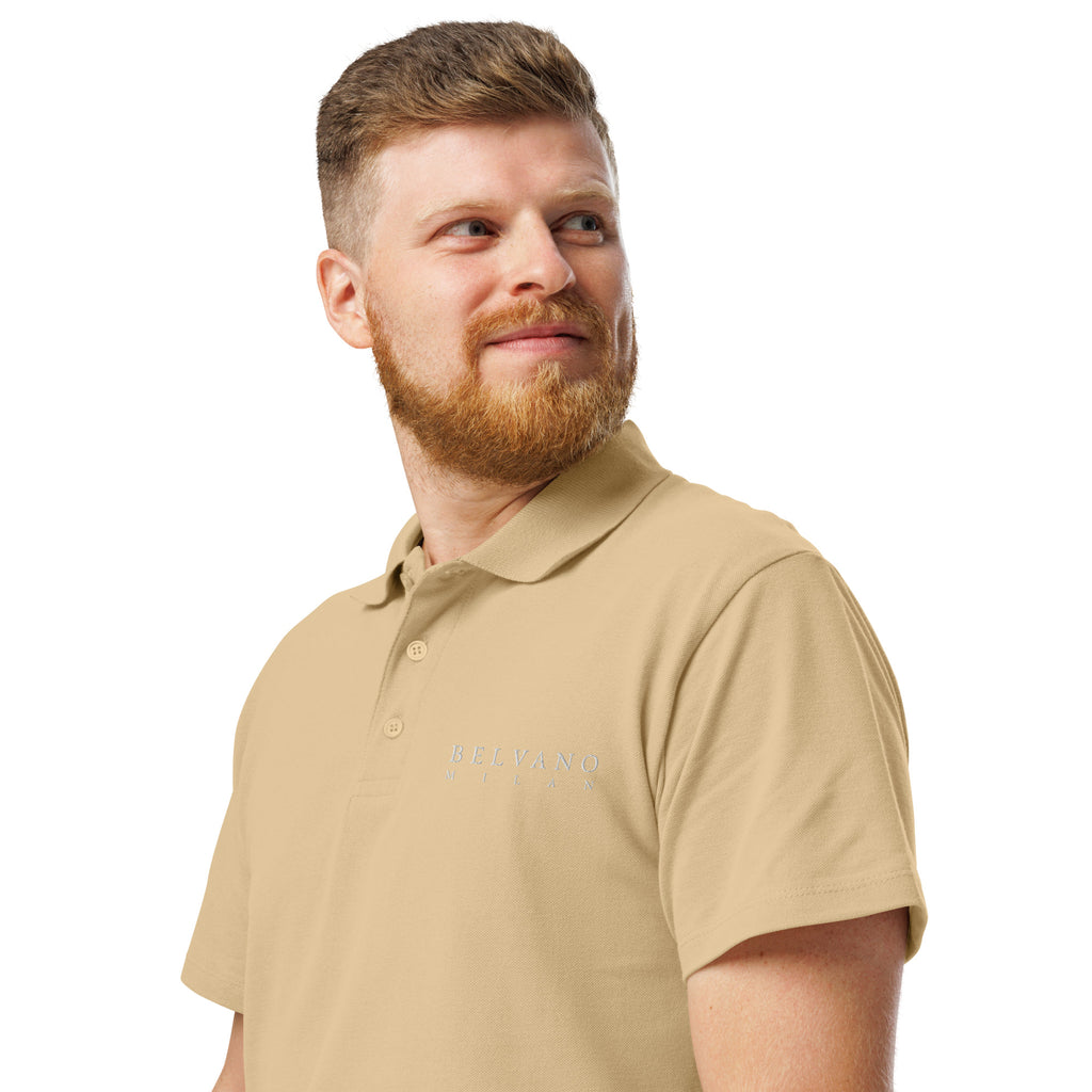 Sand Premium pique polo shirt - BELVANO Milan