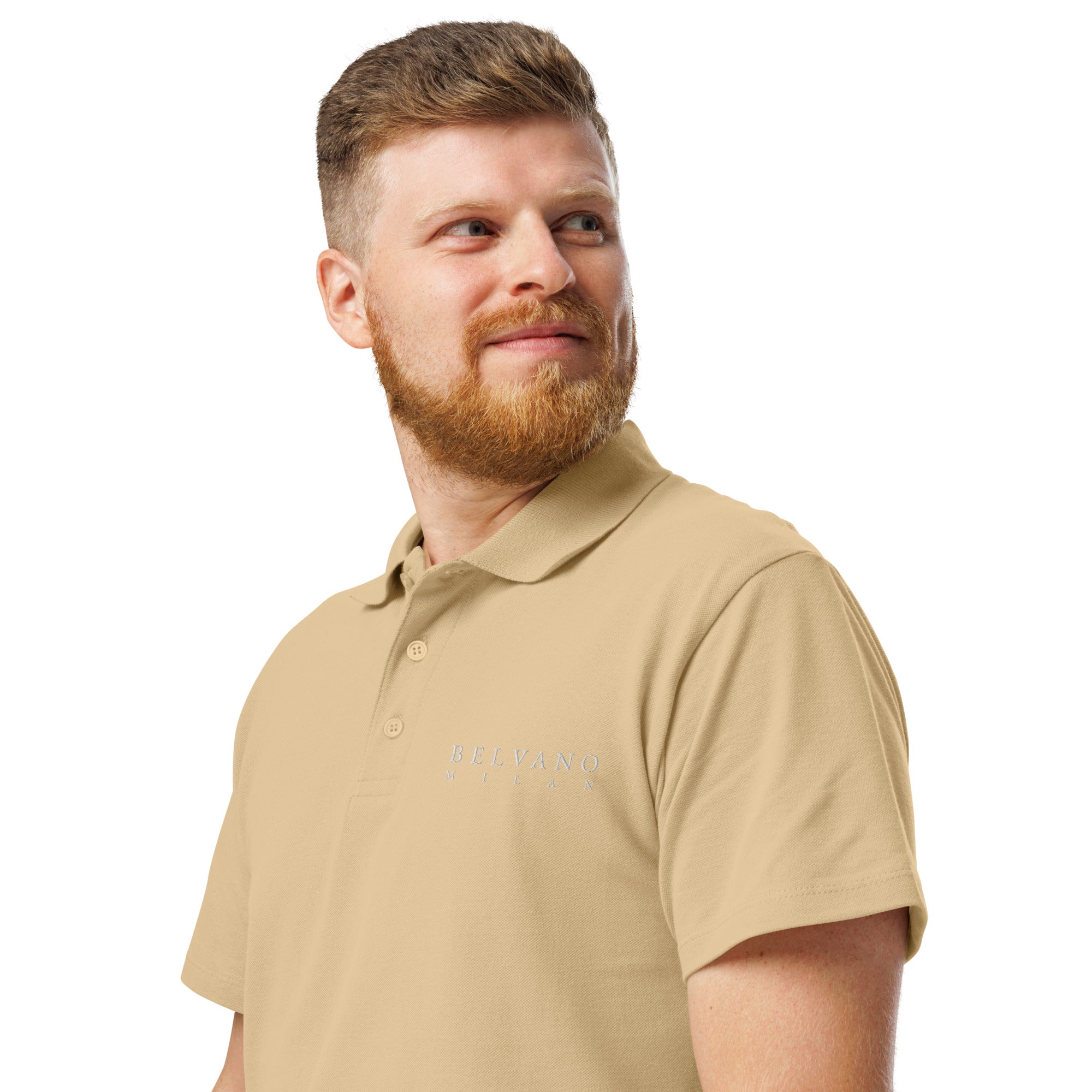 Sand Premium pique polo shirt - BELVANO Milan