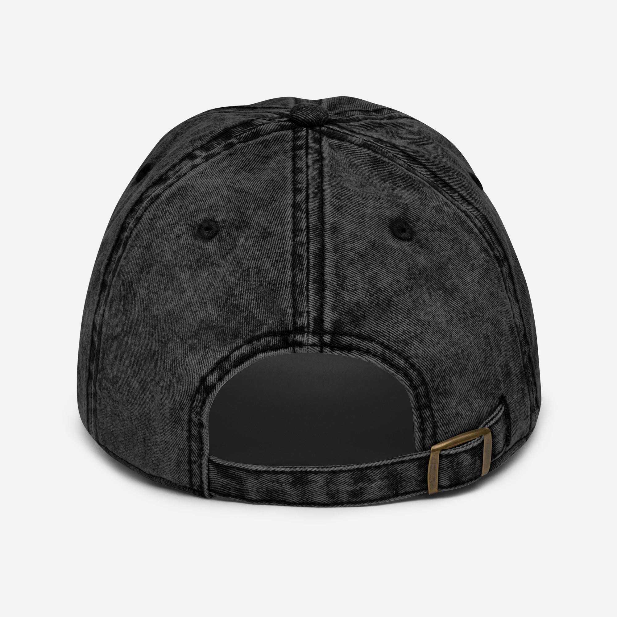 Black Vintage Cotton Twill Cap- BELVANO Milan