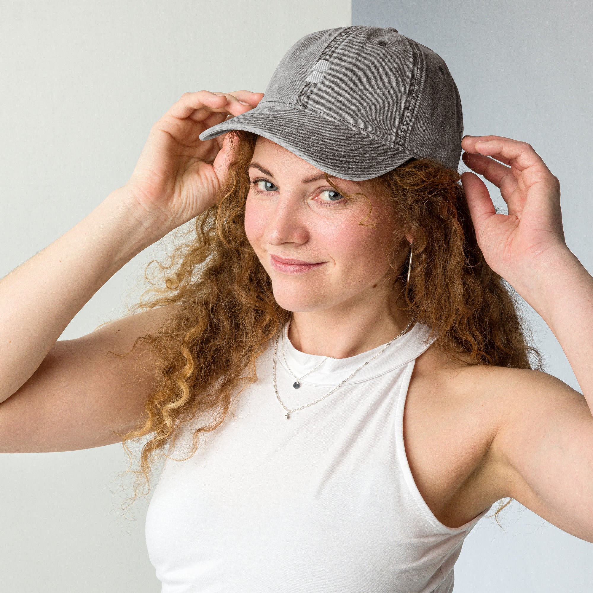 Gray Vintage Cotton Twill Cap- BELVANO Milan