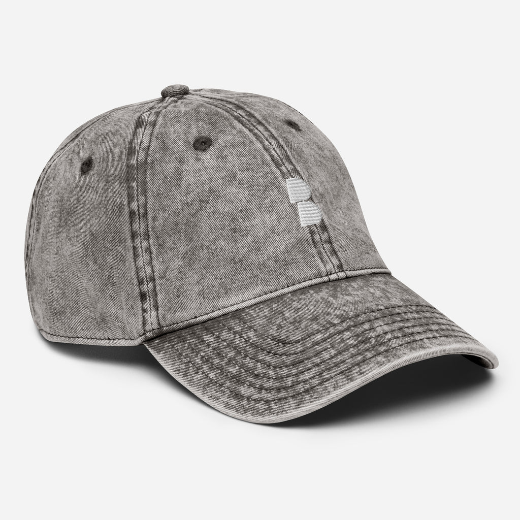 Gray Vintage Cotton Twill Cap- BELVANO Milan