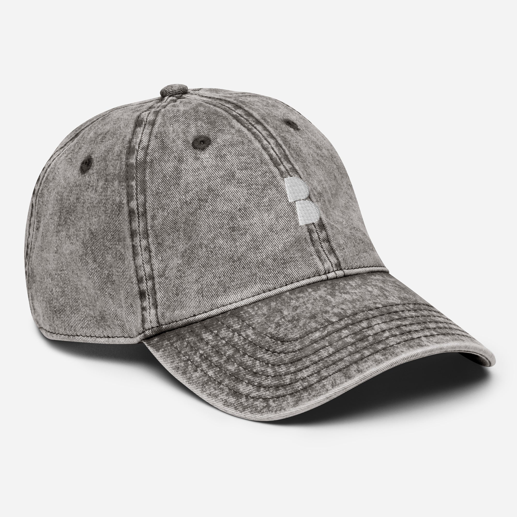 Gray Vintage Cotton Twill Cap- BELVANO Milan