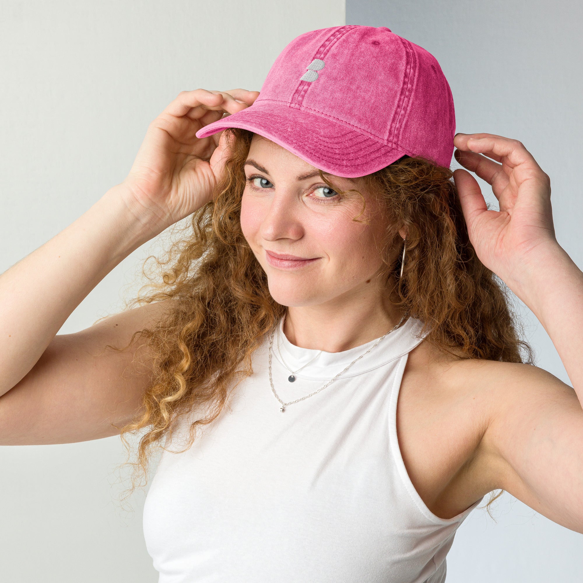 Pink Vintage Cotton Twill Cap- BELVANO Milan