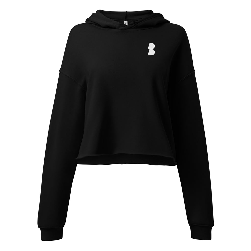 Black Crop Hoodie - BELVANO Milan