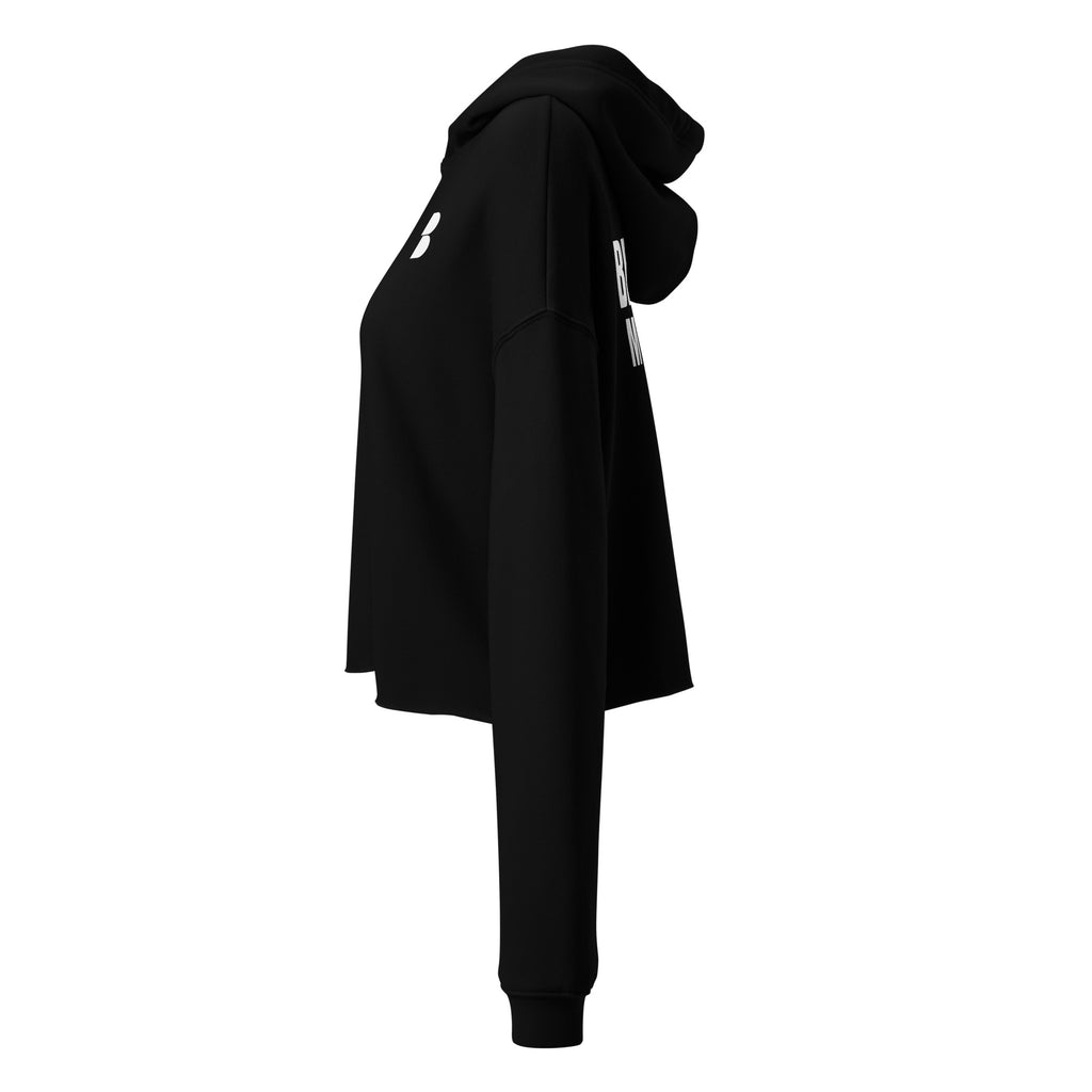 Black Crop Hoodie - BELVANO Milan