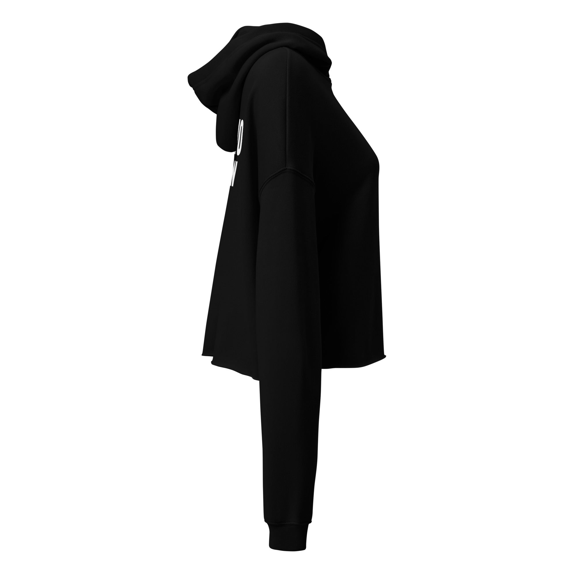 Black Crop Hoodie - BELVANO Milan