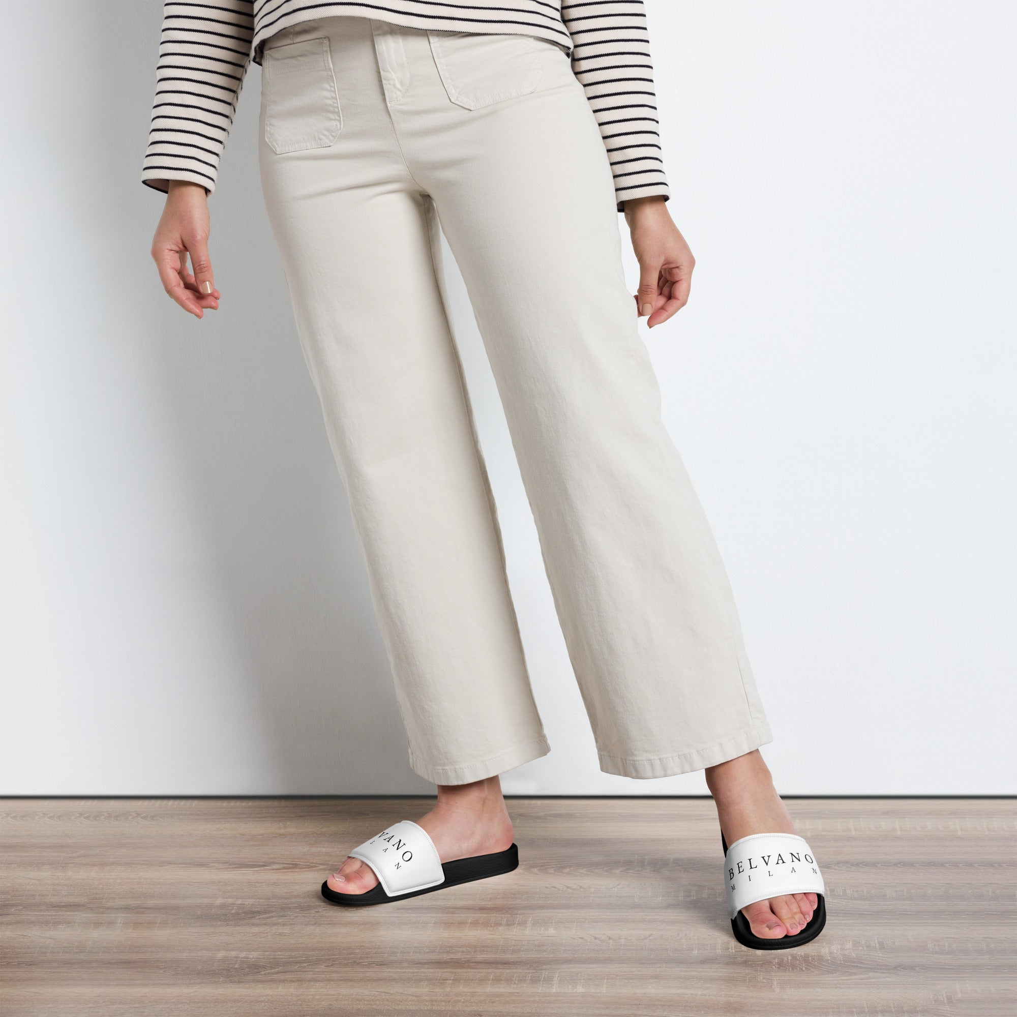 Black Women's slides - BELVANO Milan