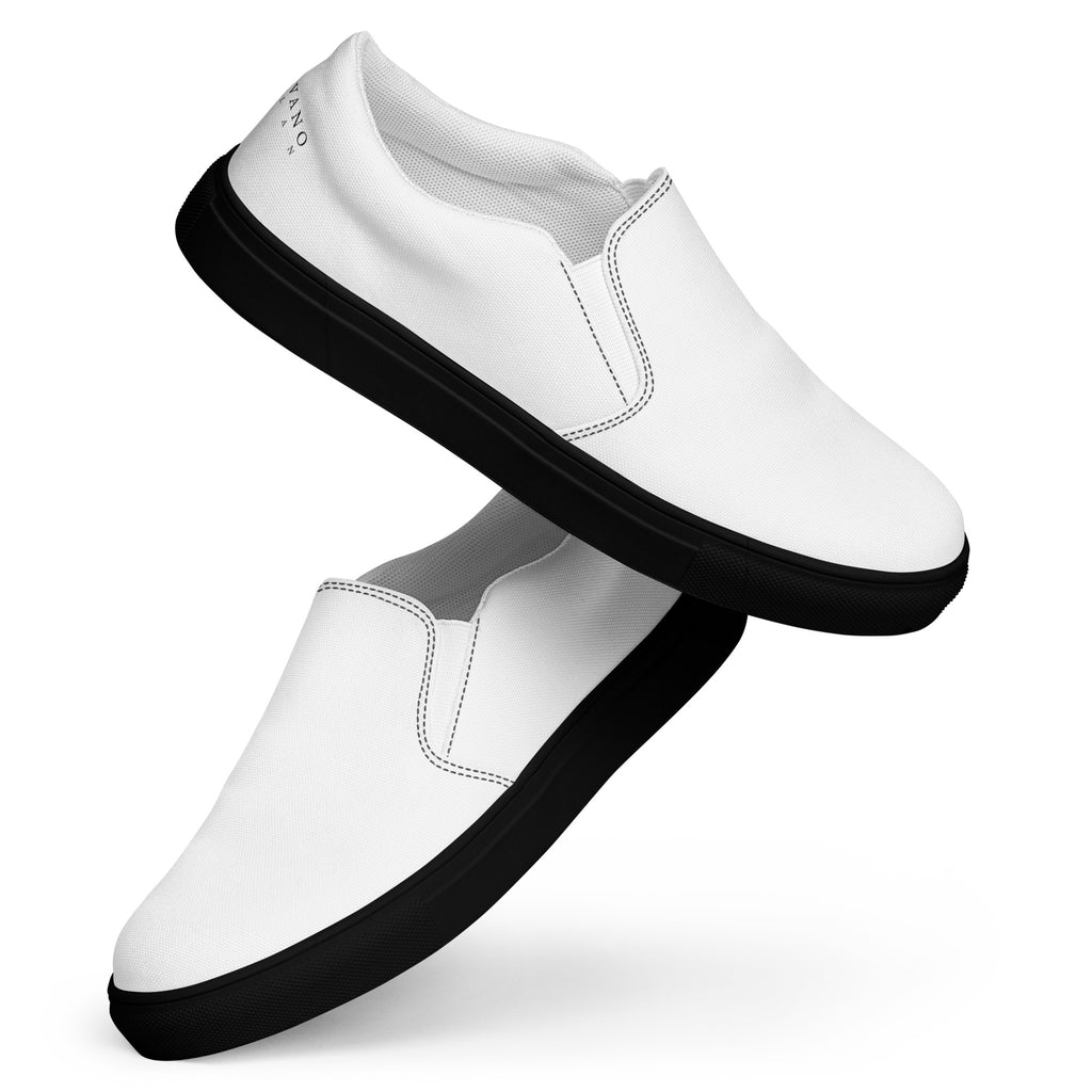 White Women’s slip-on canvas shoes - BELVANO Milan