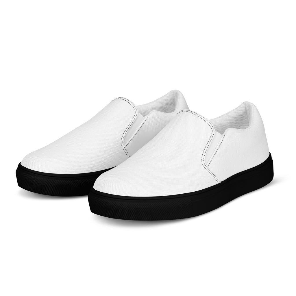 White Women’s slip-on canvas shoes - BELVANO Milan
